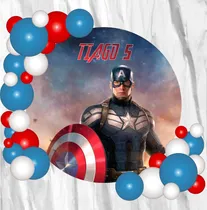Comprar Fondo Banner Candy Bar Circular Capitan America 100x100cm