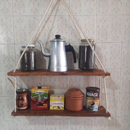 Estante Prateleira De Corda De Sisal