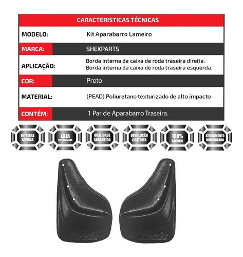Par Flap Traseiro Personalizado Strada 2011 2012