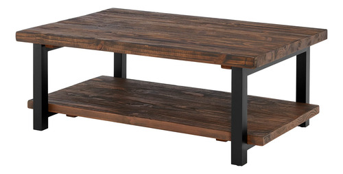 Mesa De Centro Rústica Natural De Madera Marrón Sonoma