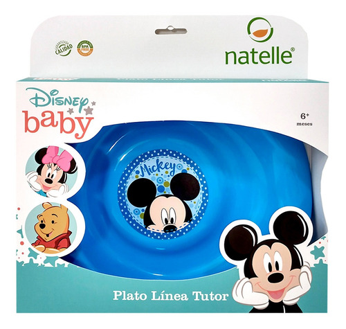 Imagen 4 de 8 de Set Plato Y Cubierto P/ Comer Bebé Mickey Minnie Disney Baby