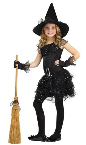 Fun World Girls Glitter Witch Costume Small E5jkn