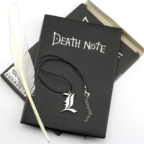 Death Note Cosplay, Diario, Cuaderno Con Bolígrafo Y Collar,