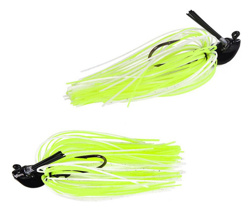 5 Jigs Para Pesca De Lubina Jig De Fútbol Kit De 10g Verde