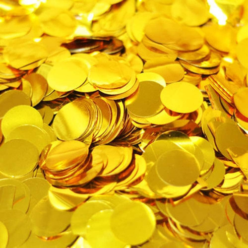 10000 Piezas De Círculos De Confeti Dorado De 0.8 PuLG...