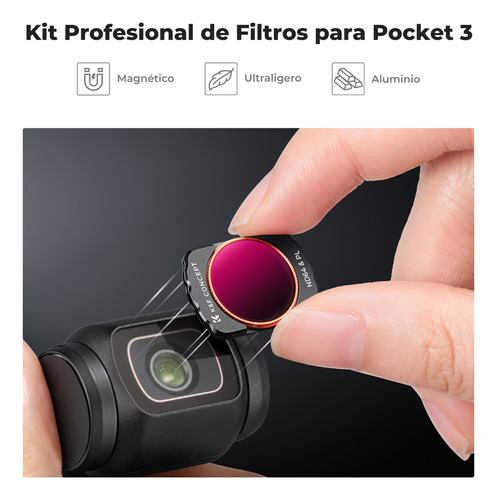 Juego De Filtros Uv/cpl/nd K&f Concept Para Dji Osmo Pocket