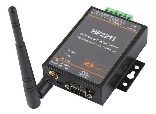 Imagen 1 de 3 de Conversor Rs485 Rs232 Rs422 A Ethernet Wifi Server Hf2211