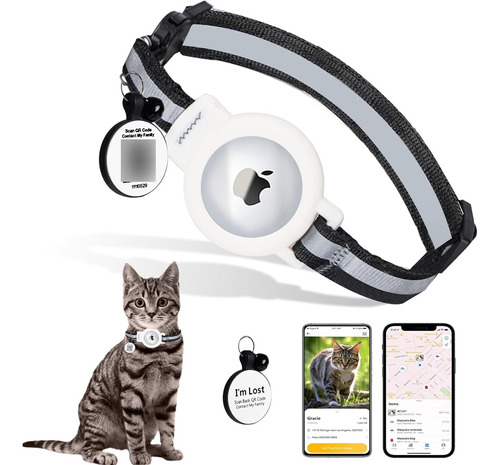 Collar Integrated Kitten Collar With Qr Code Pet Tags Holder