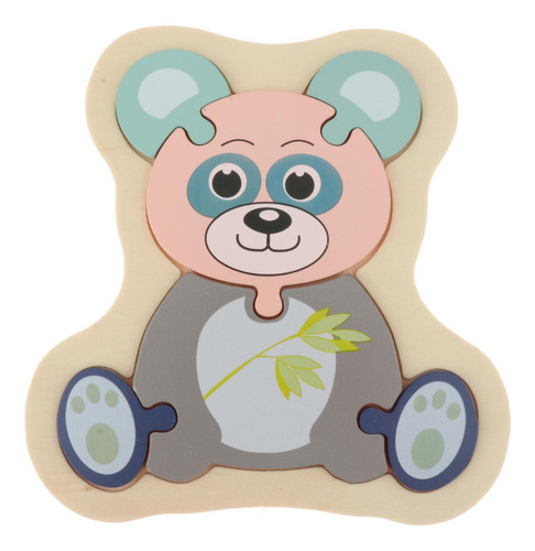 Rompecabezas De Madera Para Niños Pequeños Juguetes Panda