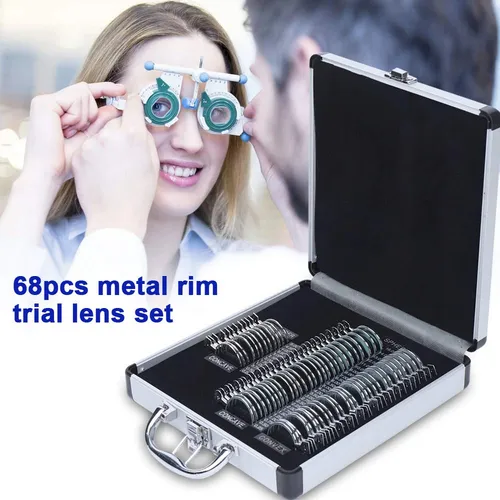 Juego De Lentes Ópticas De Prueba 68 Piezas Optometría