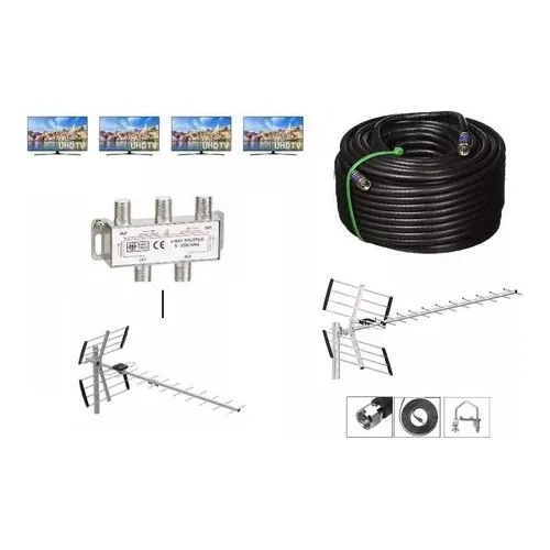 Antena De Techo Para Tv O Led 10 M De Cable Estabilizador