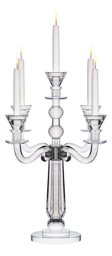 Candelabro De Cristal De 5 Brazos, 44.5cm De Altura