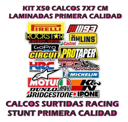 X50 Calco Sticker Racing Tunnig Moto Stunt Auto Bici Revende