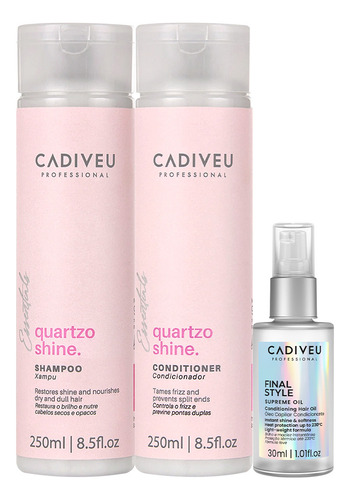 Kit Cadiveu Professional Quartzo Shine Duo E Final Style Oil
