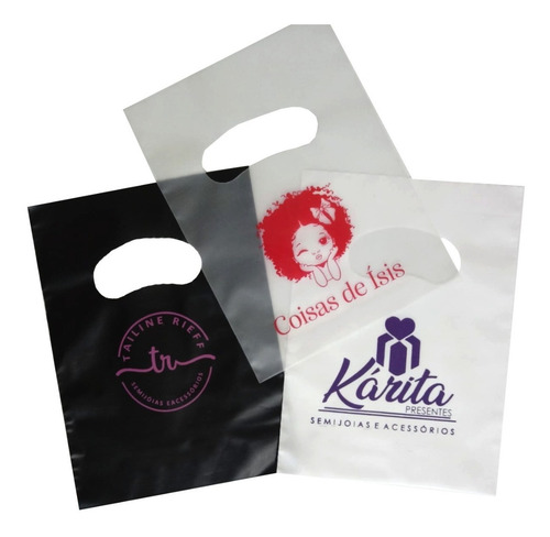 Sacola Plástica Personalizada 16x20 (0,12) Promoção 500 Unid