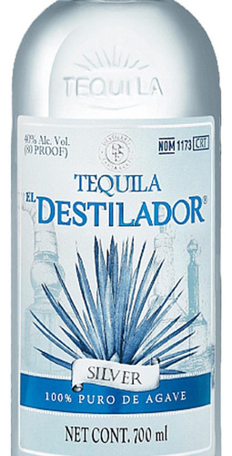 Paquete De 3 Tequila El Destilador Blanco 700 Ml