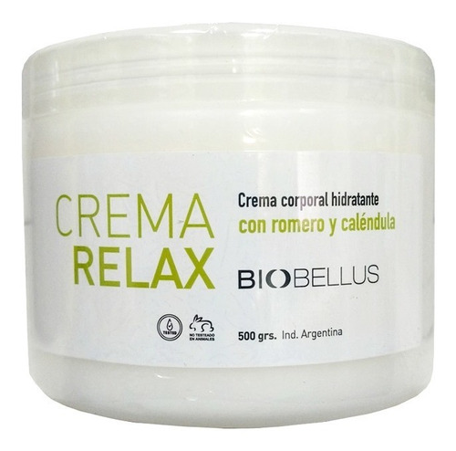 Crema Relax Para Masajes X 500 Gr Biobellus