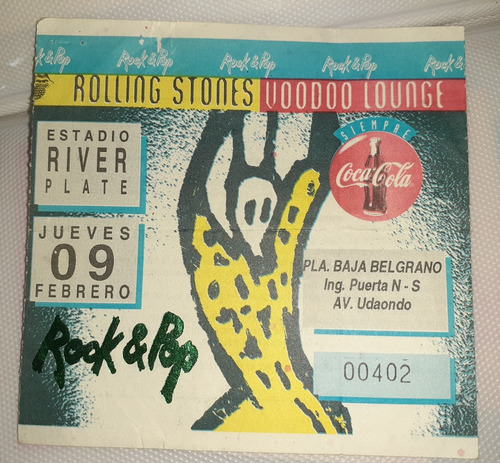 Vodoo Lounge The Rolling Stones Entrada Coleccionable 