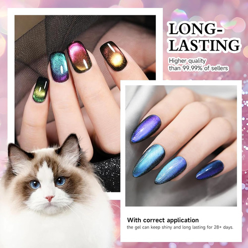 Esmalte De Uñas De Gel De Ojo De Gato, Juego De Esmalte De G