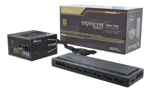 Gabinete Seasonic Syncro Q704 + Fuente Dgc 750w 80 Plus Gold Color Negro