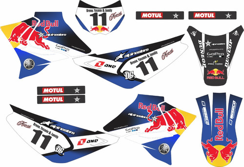 Kit Adesivo Moto Trilha Xtz125 Grafico  Kr-4015