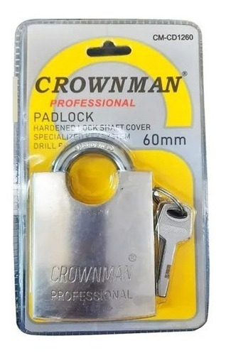 Candado Seg 60mm Cm-cd1260 Acero Crownman