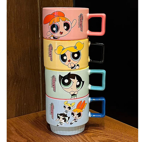 Taza Cerámica Chicas Superpoderosas Apilables Cute Kawaii X1 Uni Bellota