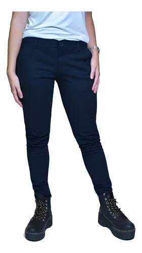Pantalon gabardina elastizada mujer hotsell