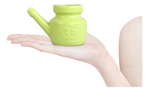 W 3 Neti Pot De Cerámica Sinus Rinse Pot Bote De Verde Verde