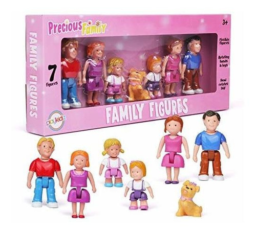 Playkidz Family Figures - Juego De 7 Personas Pequeñas De J