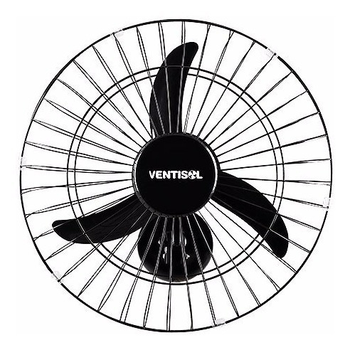 Imagem 3 de 5 de Kit 4un Ventilador Oscilante De Parede 50cm Grade Preto