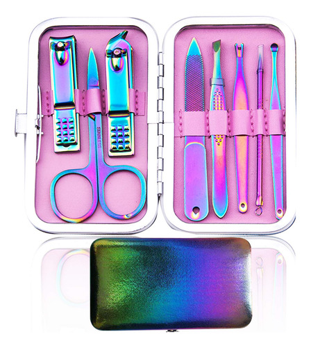 Kit De Manicura Cortaas Set Pedicura 18 En 1 Acero Inoxidabl