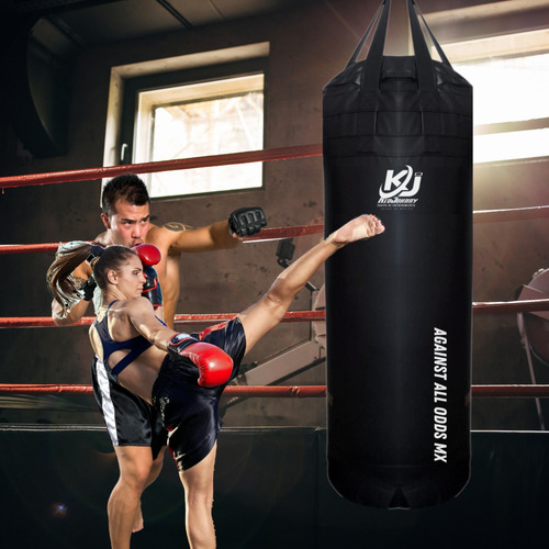 Saco De Boxeo Costal De Box Gordo Jr. 70 Kg Mma Muay Thai Color Negro