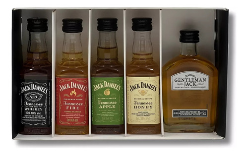 Pack 4 Miniaturas Jack Daniel's Bourbon 50cc + Jack Gentlema