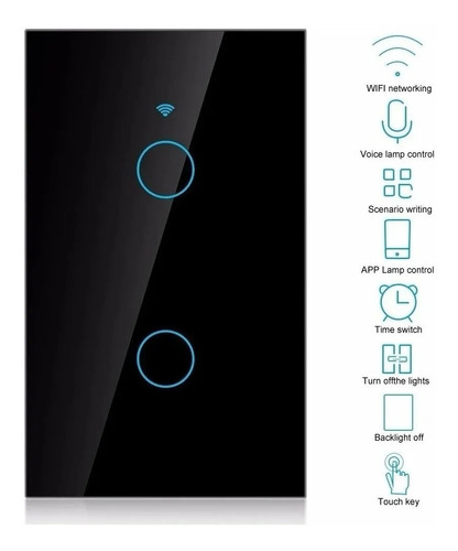 Apagador Inteligente Wifi Touch 3 Botones Placa Interruptor