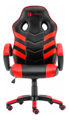 Silla Gammer Eco Cuero. Resistente. Color Roja Y Negro. 