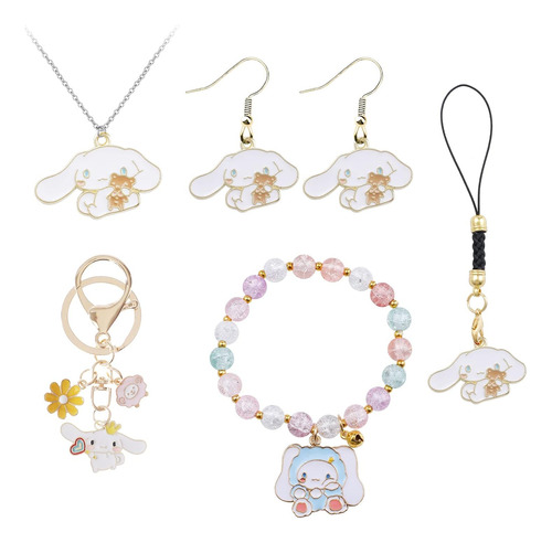 Cinnamoroll Collar Kuromi Pulsera Con Llavero My Melody Phon