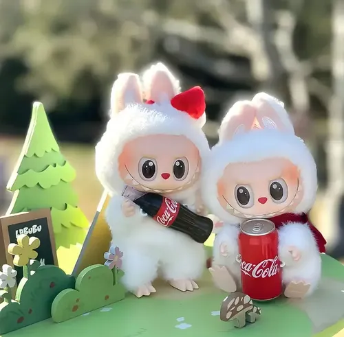 Pop Mart Kit 2 Labubu Coca-cola Figuras De Ação Promocao