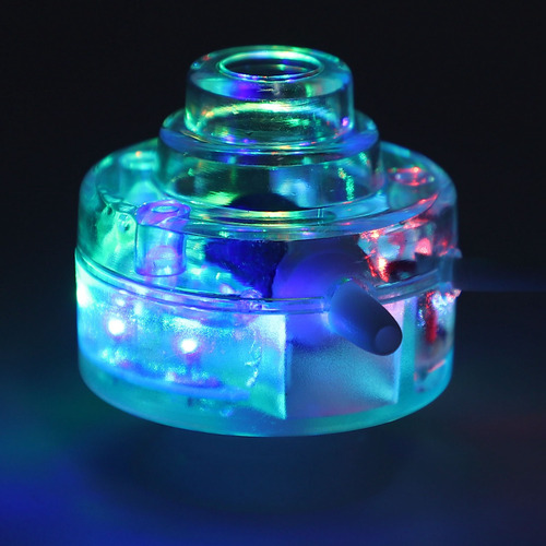 Pecera Sumergible Led Con Burbujas Coloridas Para Acuarios