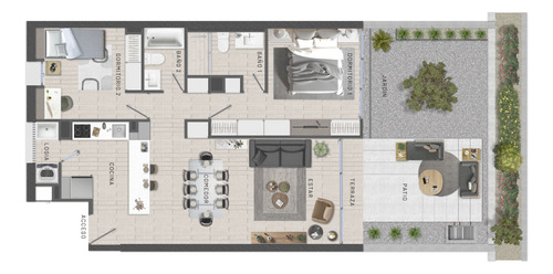 Depto 2d+2b Piso 1 -con Patio- A Pasos De Plaza Ñuñoa