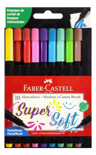 Marcadores Faber-castell Super Soft X10