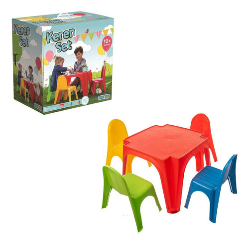 Mesa Plastica Con Sillas Infantil