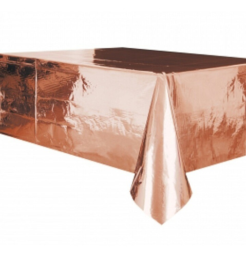 Mantel Metalico Fiesta Evento Metalizado Oro Rosa X 1.37 Mt