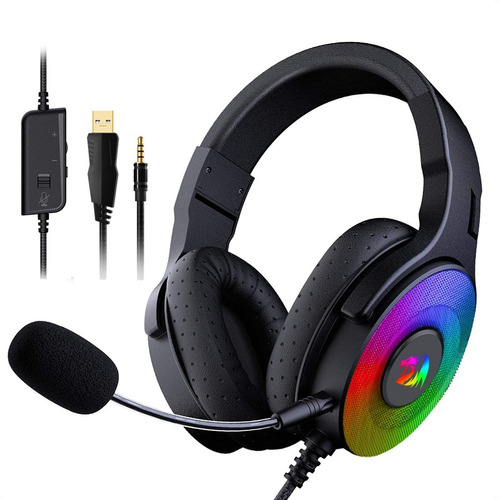 Diadema Gamer Redragon H350 Rgb Pandora2 Usb/3.5mm, Ps4/xbox