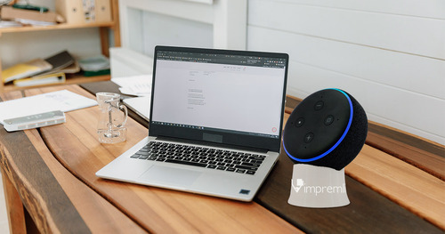 Para Alexa Echo Dot 3g Tipo Pedestal Impremli Color Gris oscuro