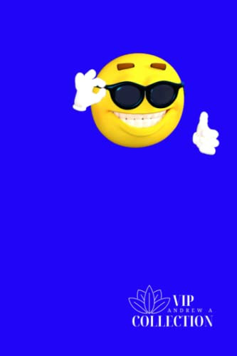 Cuaderno Vip Emoji Azul: 100 Paginas Andrew A