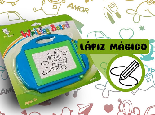 Imagen 3 de 10 de Pizarra Magica Magnetica Infantil Didactica Con Lapiz Valija