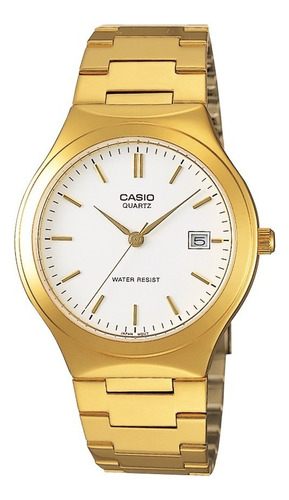 Reloj Casio Mtp-1170n-7ardf Hombre Vidrio Mineral Color de la correa Dorado