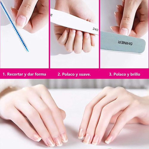 6pcs Lima Para Uñas, Limas De Bloque De Uñas Lavables,
