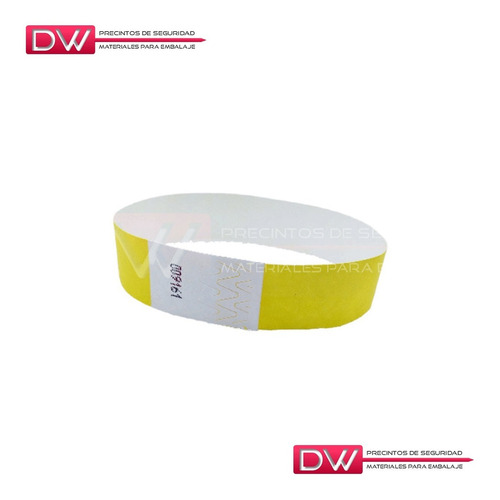 Imagen 3 de 10 de Pulseras Tyvek Identificación Eventos Lisa X1000un